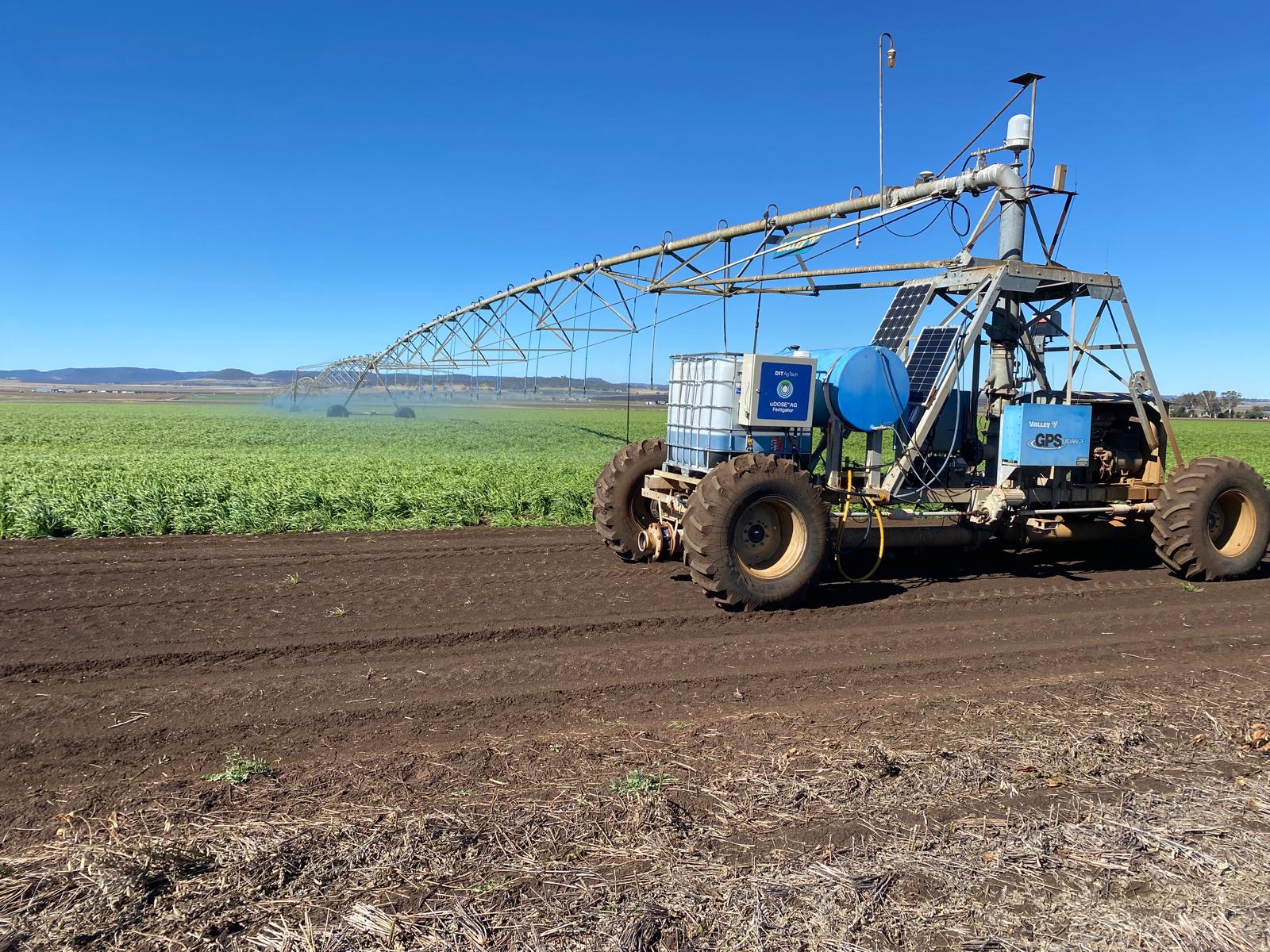 our first commercial fertigation job with uDOSE™ AG Fertigator at RDS Farming Co in Nobby, QLD.